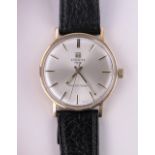 A gent's Tissot Seastar Seven gold cased wristwatch, circa 1970, case width 33mm, working order.