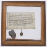 A 14th century German handwritten document on vellum,