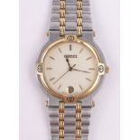 A gent's Gucci 9000M quartz wristwatch, stainless steel and gold case, case width 32mm, boxed,