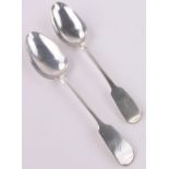 Pair of William IV silver tablespoons, by William Eley, London 1832.