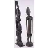 An African tribal double figure carving,