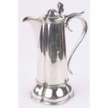 A large Victorian electroplate wine flagon, height 34cm.