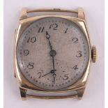 A gent's Vintage 9ct gold Rolex cushion cased wristwatch, with circular dial, 15 jewels, case no.