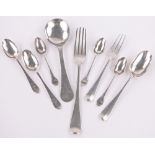 A group of silver flatware, gross weight 7.3 oz.