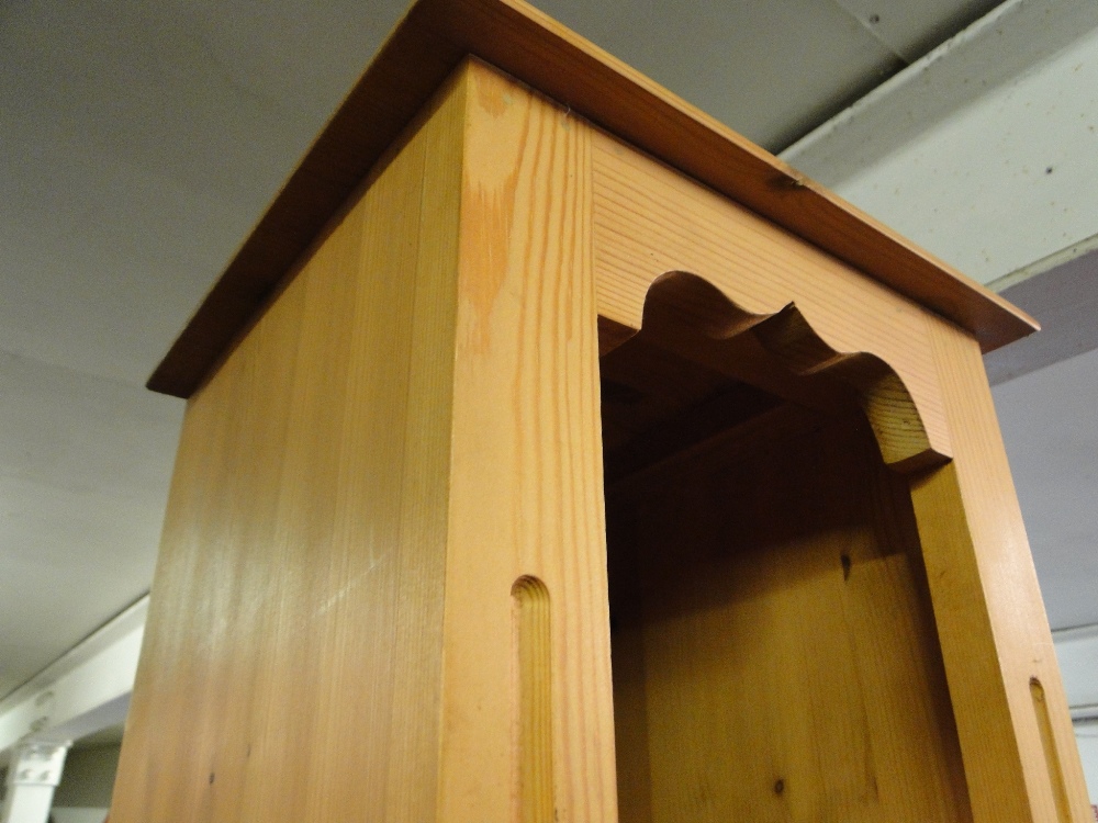 A narrow pine open bookcase. - Image 2 of 2