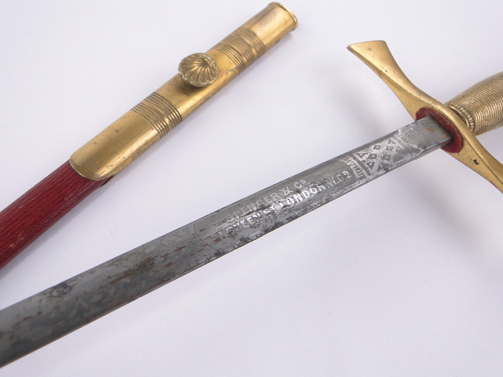 An early 20th century Masonic ceremonial sword, blade signed Spencer & Co. - Image 2 of 3