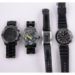 4 Gents designer wristwatches.