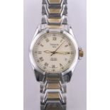 A gent's Tissot PR100 quartz wristwatch, stainless steel case and strap, case width 38mm.