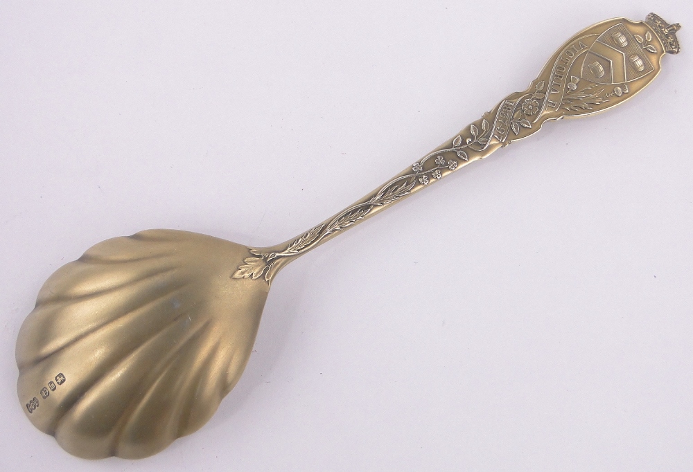 A Queen Victoria Diamond Jubilee silver gilt spoon, by Elkington & Co. - Image 2 of 3
