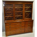 A large Victorian mahogany library bookcase,