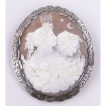 A fine quality 19th century relief carved shell Cameo brooch,