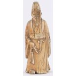 A Chinese carved ivory Sage figure, 18th/19th century, height 17cm.