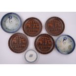 4 Royal Worcester plates designed by Scottie Wilson, diameter 25cm,