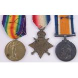 A First War 1914/15 Star Trio, to Pte. H B Pound, HAC.