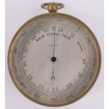A rare Victorian combination double-sided barometer/thermometer and compass, gilt metal case,