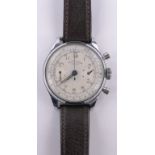 A gent's Favre-Leuba Swiss stainless steel cased chronograph wristwatch with stopwatch,
