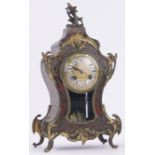 A French boulle marquetry balloon cased mantel clock circa 1900,