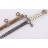 A Second World War period German Navy Officer's dirk, blade marked Eickhorn Solingen,