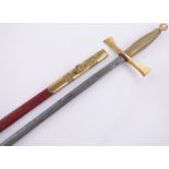 An early 20th century Masonic ceremonial sword, blade signed Spencer & Co.