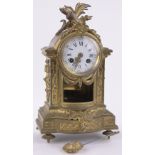 A 19th century French ormolu cased mantel clock,