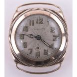 An unusual Vintage Harwood 9ct gold bezel winding wristwatch circa 1930s, case width 29mm.