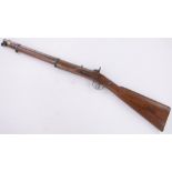 A 19th century carbine percussion rifle, overall length 95cm.