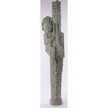 T Zielinski, a cast and painted concrete abstract religious sculpture, height 45".