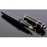 A Cartier Diabolo ballpoint pen, with gold plated mounts, no box.