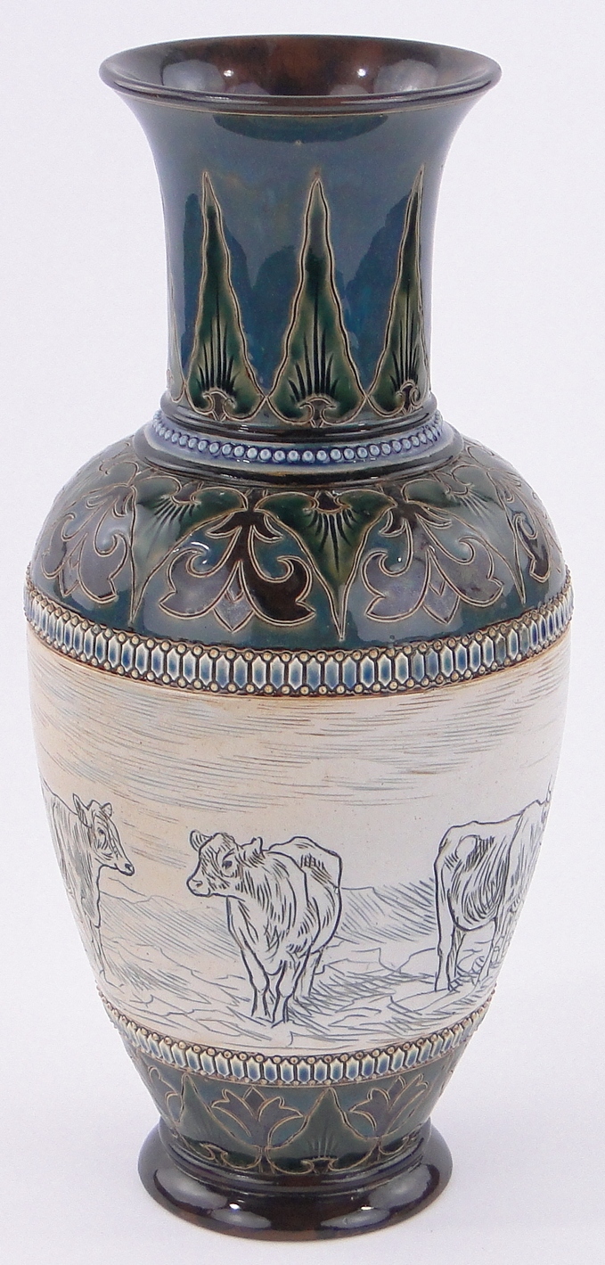 A Hannah Barlow for Doulton Lambeth baluster vase, - Image 2 of 3