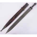 A large African tribal sword, thought to be an executioner's sword,