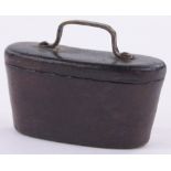 A Victorian leather covered binocular case design vesta case, length 4.5cm.