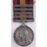A Victorian South Africa Campaign medal with 4 bars, awarded to 5951 Pte.