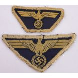 2 German Third Reich embroidered badges.