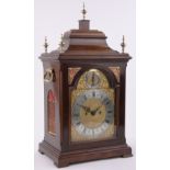 A 19th century mahogany cased striking bracket clock, the 8" brass dial signed Desbois, London,