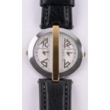 A gent's Michel Herbelin twin dial quartz wristwatch,