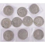 Group of continental silver coins.