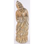 A Chinese carved ivory Sage figure, 18th/19th century, possibly Hippo ivory, height 21cm.