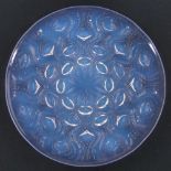 A Rene Lalique Bulbes pattern plate, etched signature, diameter 27cm.