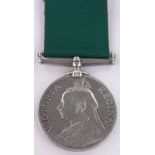 Queen Victoria Volunteer Force Long Service medal, to Gnr. W H Price, First Cinque Ports RGAV.