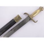 A 19th century German infantry sword, blade stamped F Horster Solingen,
