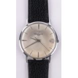 A gent's Eterna matic 3000 wristwatch, stainless steel case with calendar, case width 32mm,