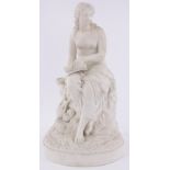 A Victorian Parian porcelain Classical figure, unmarked, height 33cm, a/f.