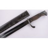 A German First War period sword bayonet, blade marked Simson & Co., Suhl, blade length 36.