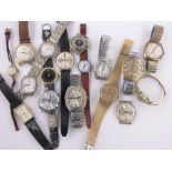 A group of various wristwatches.