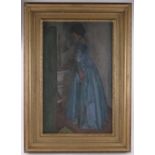 Cecil H Birtwhistle (1910-1990), oil on canvas, The Blue Dress 1960, signed,