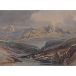 John Fulleylove (1845-1908), watercolour, mountain landscape, signed with monogram, dated 1898,