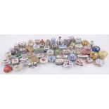 A large Collection of modern continental porcelain trinket boxes, (54).