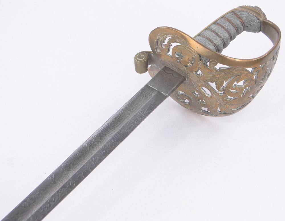 A Victorian military Officer's dress sword, Engineers Volunteers,