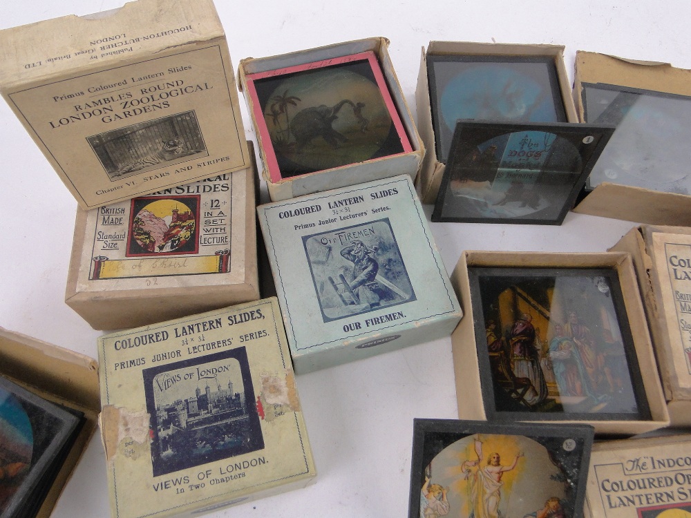 A large collection of Antique magic lantern slides, including Our Firemen and Our Lifeboat Men. - Image 3 of 3