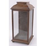 A Victorian oak framed trophy display cabinet, height 64cm, width 30cm.